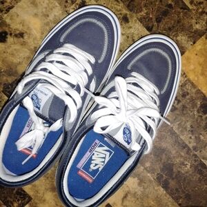 Vans Navy Blue Sneakers with White Laces
